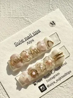 【39】現品※即購入歓迎♡最短即日発送‼︎Mサイズベリーショート　ニュアンスネイル