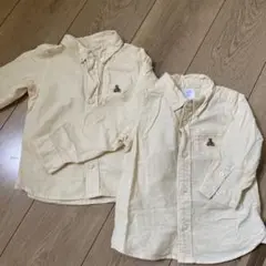 GAP ベビーYシャツ　クリーム色