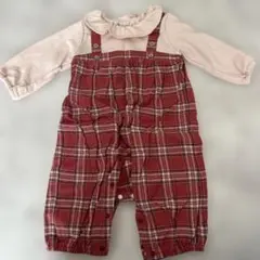 tete a tete ベビー ロンパース 80cm チェック柄