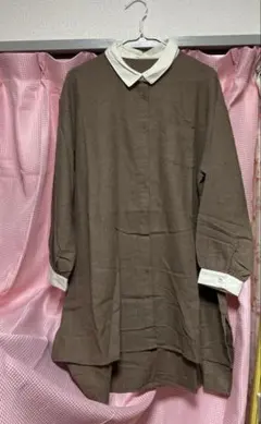 Samansa Mos2 ブラウン長袖シャツ SALE❗️