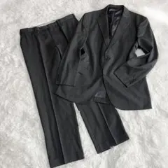 美品　NEWYOKER ビジネススーツ　AB8 グレー　ストライプ　大きいサイズのサムネイル