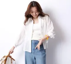 新品JUSGLITTY レースシャツ　ブラウス　鹿沼憂妃コラボのサムネイル