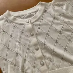 INGNI 半袖ニット白　ガーデ　パフスリーブ