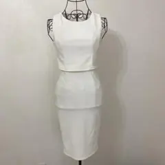 キャバドレス✨ホワイトタイトドレス ノースリーブ