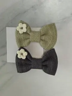 リボンヘアピン2個セット