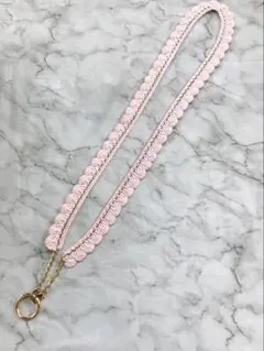 スマホストラップ＊スマホショルダー＊ハンドメイド＊ライトピンク