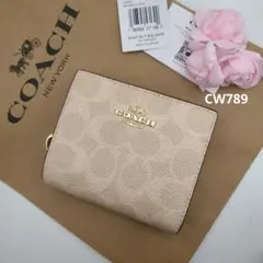 新商品　COACH　コーチ　折り財布　スナップウォレット　シグネチャーキャンパス