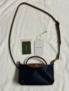 ロンシャン　トート　ショルダーバッグ プリアージュ　XS ミニバッグ　ネイビー