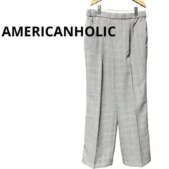 AMERICAN HOLICチェック柄カジュアルパンツ グレーM