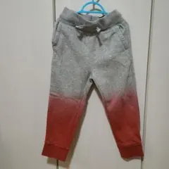 GAP KIDS グレー/オレンジ グラデーションパンツ XS 110cm