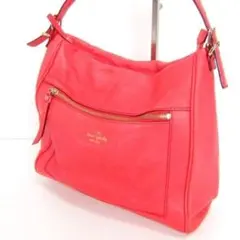 kate spade　ケイトスペード　ショルダーバック　レザー　レッド系