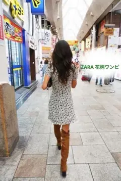 ZARA 花柄ワンピース 半袖