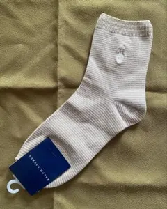 Ralph Laurenソックス ストライプベージュ