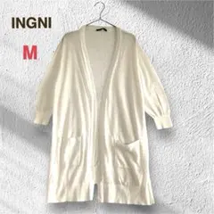 INGNI イング シアー ロングカーディガン M オフホワイト 七分袖 薄手のサムネイル