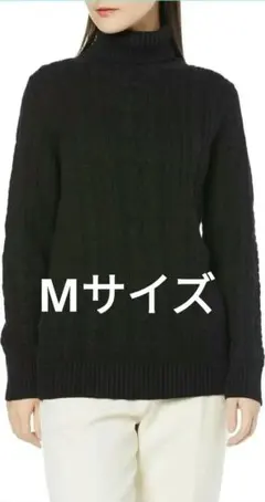 早い者勝ち♥セーター タートルネック ケーブルニット レディース