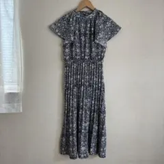 Hudson honey 　ハドソンハニー　柄　綺麗目　プリーツ　ワンピース　M