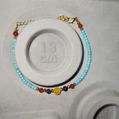 長さ調節可能　ブレスレット　ターコイズ他