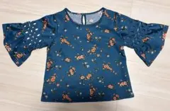 花柄 140cm ブラウス シャツ チュニック 女の子 五分袖 子供 キッズ