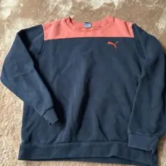 PUMA トレーナー 160 ネイビー/オレンジ