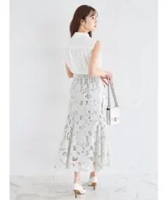 tocco closet luxe カットワークフラワーレースマーメイドスカート