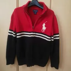 ラルフローレンビックポニージップアップニットセーター