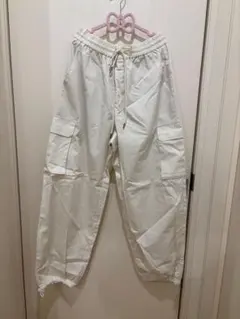 GU ホワイト カーゴパンツ L
