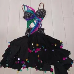 お値下げ❗社交ダンス　ラテン　インパクト　 カラフルストーンドレス　S~M