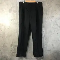 E518古着　スラックス　黒　無地　90s Y2K