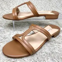 『未使用級』ファビオルスコーニ フラットサンダル レザー ブラウン