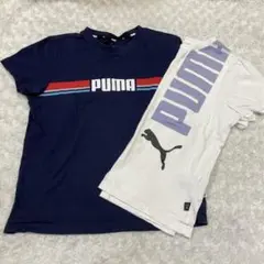 PUMA ネイビー ホワイト 半袖Tシャツ 140 ２枚セット 夏 プーマ