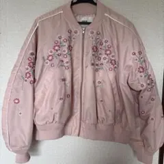 最終値下げ⭐︎FUR FUR 刺繍入りピンクブルゾン