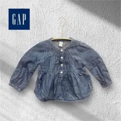 baby GAP 80 デニムぺプラムチュニック　タックチュニック　デニムシャツ