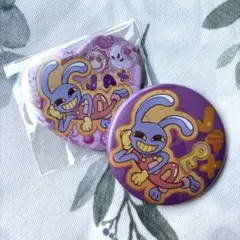 アメイジングデジタルサーカス きゃらべいく ハート缶バッジ