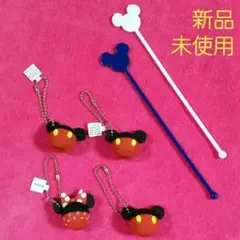 【新品未使用】ディズニー　ミッキー・ミニー　チャームとマドラー♪
