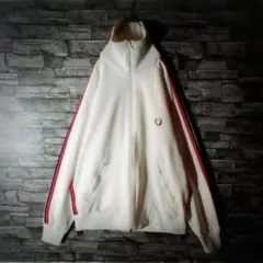 80ｓ古着☆フレッドペリージャージ 緑タグ 刺繍ロゴ ハイネック ヒットユニオン