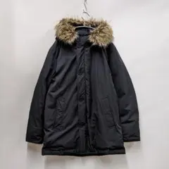 無印良品//ファー付きダウンジャケット袖リブ２層構造/SIZE L/ダウン90％のサムネイル