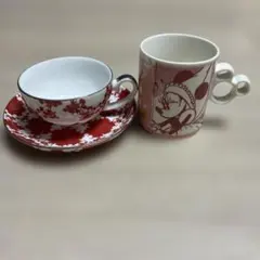 フランフラン、ミッキー、ミニー、マグカップ、カップ&ソーサー、ディズニー