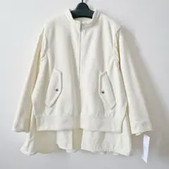 美品♡1% SHUHEI OGAWA フリルブルゾン　シアーノーカラージャケット 200HA25D0008_x_a001.jpg