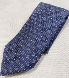 極美品⭐️ジバンシー GIVENCHY ネクタイ 4G 総ロゴ　ネイビー　匿名