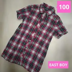 EASTBOY 半袖 チェックシャツ 100cmのサムネイル