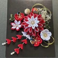 つまみ細工　髪飾り　成人式　卒業式　結婚式　七五三　振袖　袴　#574