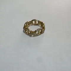 Dior ロゴ チェーン リング ゴールドカラー