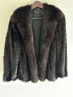 Charme Blanc ダークブラウン ファーコート　ミンク毛皮　ヴィンテージ