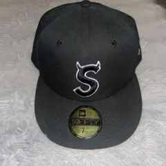 supreme✖️New Era ブラック コラボキャップ 7 1/2