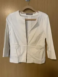 麻 ノーカラージャケット