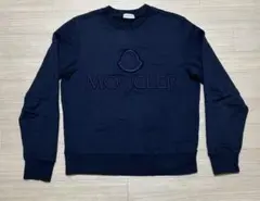 モンクレール★トレーナー　プリントロゴ　ネイビー　M 4P92 モンクレール☆トレーナー プリントロゴ ネイビー M 4P92 - メルカリ