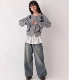 Heather ヘザー アーガイルニットカーディガンのサムネイル