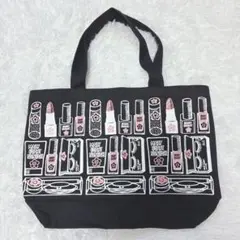 【美品】マリークヮント トートバッグ コスメ柄 ラメ ムック本付録 A4収納可