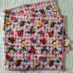 【美品】フェイラー フェイスタオル ハイジ　チェック ピンク 限定