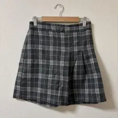 韓国 ミニスカート(グレー チェック)